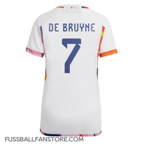 Belgien Kevin De Bruyne #7 Replik Auswärtstrikot Damen WM 2022 Kurzarm